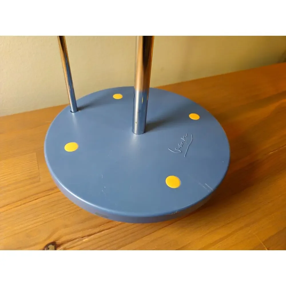 1990s Michael Graves Slate Blue Paper Towel Holder Rare Vintage Pop Art Egg